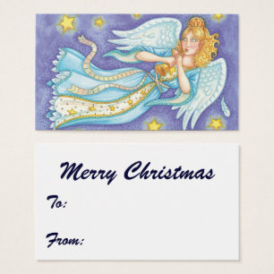 Cute Christmas, Musician Angel Playing Her Horn