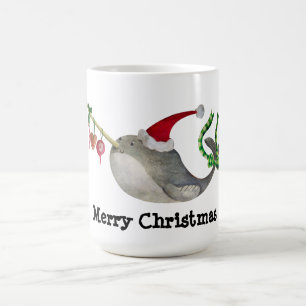 Cute Christmas Narwhal Coffee Mug