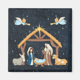 Cute Christmas Nativity Magnet