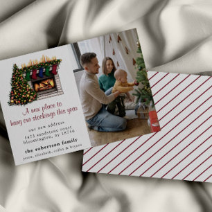 Cute Christmas New Home Photo Moving Announcement