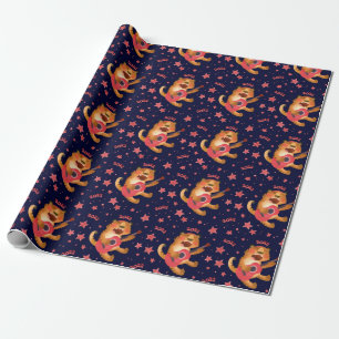 Cute Christmas/New Year Tiger Wrapping Paper