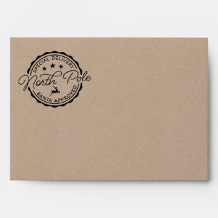 Cute Christmas North Pole Seal Santa Envelope