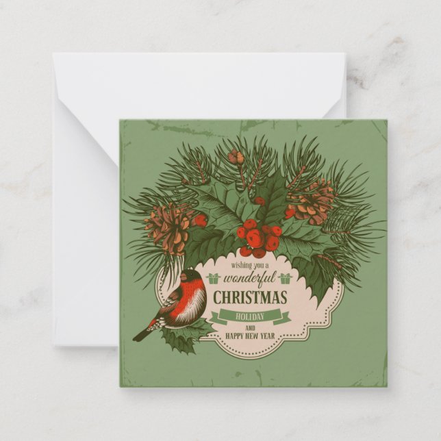 Cute Christmas Note Card (Front)