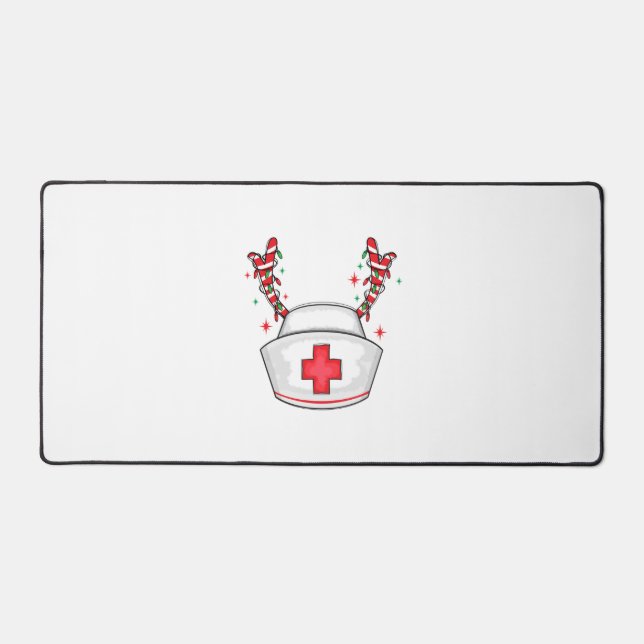 Cute Christmas Nurse   Desk Mat (Front)