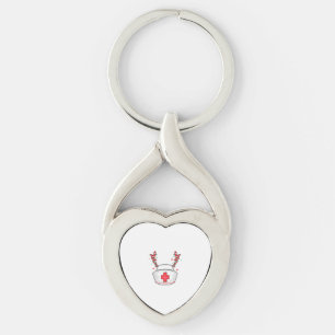 Cute Christmas Nurse Key Ring