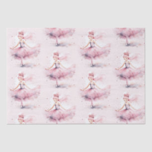 Cute Christmas nutcracker ballerina watercolor  Tissue Paper