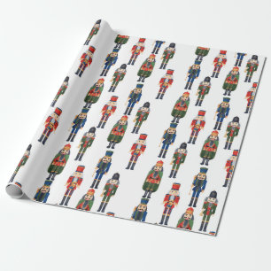 Cute Christmas Nutcracker Pattern Wrapping Paper