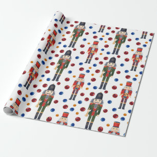 Cute Christmas Nutcracker Pattern Wrapping Paper