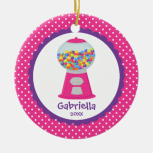 Cute Christmas Ornament PINK Gumballs