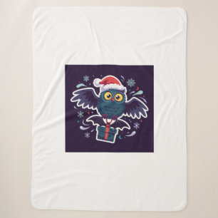 Cute Christmas Owl Blanket