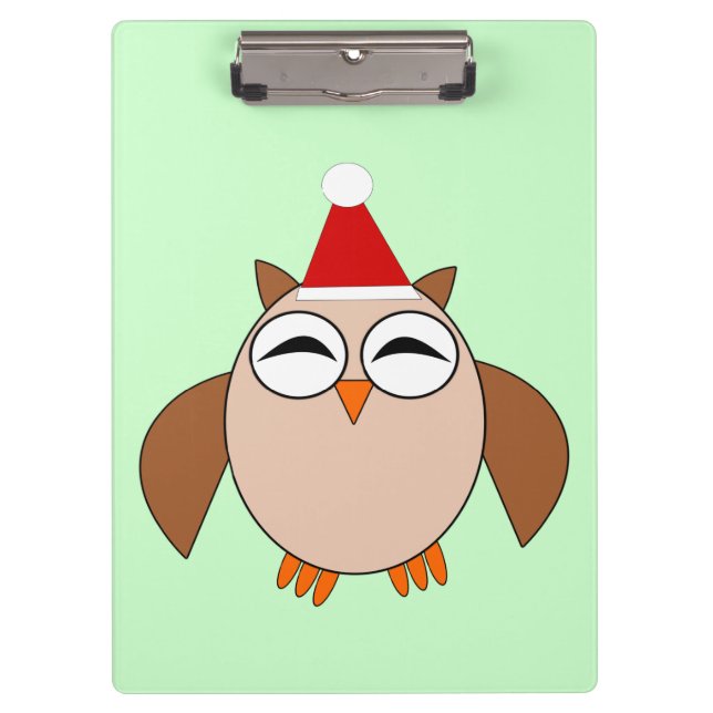 Cute Christmas Owl Clipboard (Front)