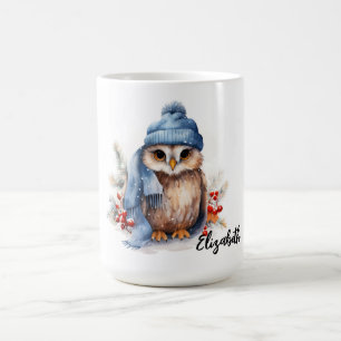 Cute Christmas Owl Coffee Mug