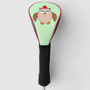 Cute Christmas Owl Golf Driver Cover