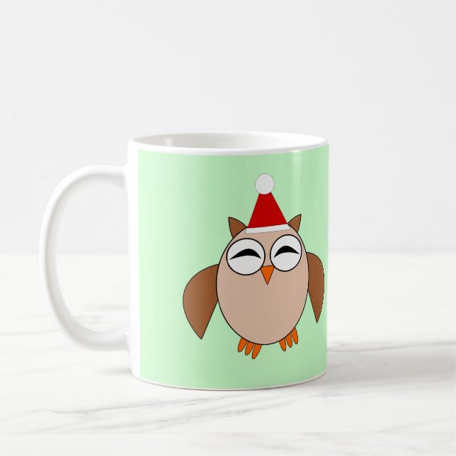 Cute Christmas Owl Mug (Left)