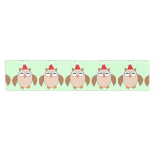 Cute Christmas Owl Table Runner