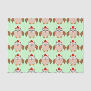 Cute Christmas Owl Tissue Paper
