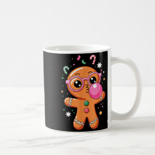 Cute Christmas Pajama Gingerbread Blowing Bubble G Coffee Mug