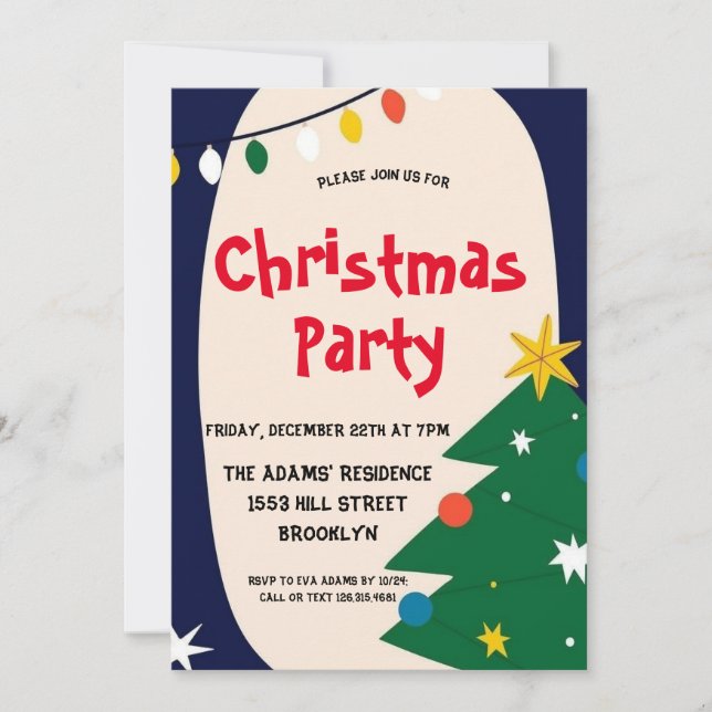 Cute Christmas Party Invitation (Front)