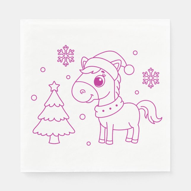 cute christmas party napkin (Front)
