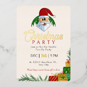 Cute Christmas Party Santa Festive Elegant Floral