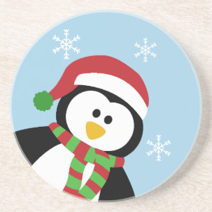 Cute Christmas Penguin Coaster