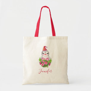 Cute Christmas Penguin in Santa Hat Tote Bag