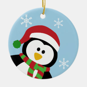 Cute Christmas Penguin Keepsake Ornament
