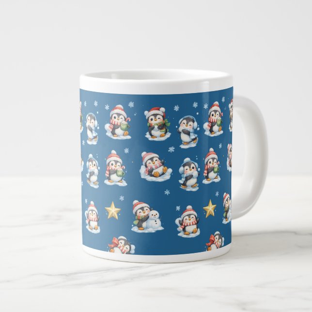 Cute Christmas Penguin Mug (Front Right)