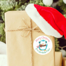 Cute Christmas Penguin Personalised From Gift