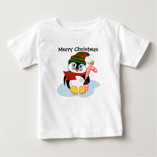 Cute Christmas Penguin t-shirt with Text