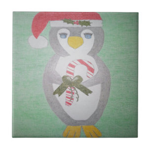 Cute Christmas Penguin Tile
