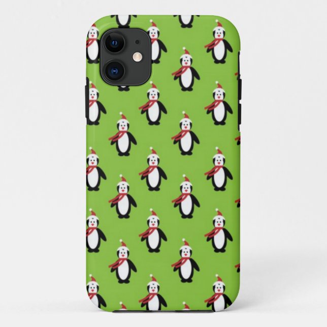 Cute Christmas Penguins Case-Mate iPhone Case (Back)