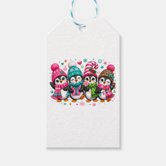 Cute Christmas Penguins Gift Tags