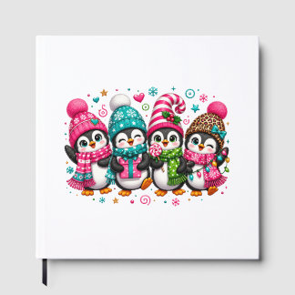 Cute Christmas Penguins Guest Book