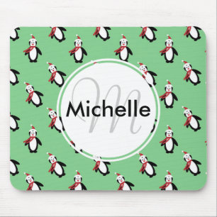 Cute Christmas Penguins Mouse Mat