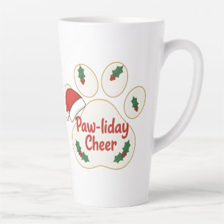 Cute Christmas Pet Paw Latte Mug