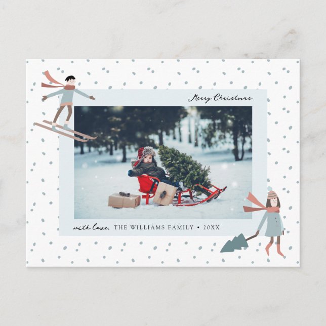 Cute Christmas Photo Postcard (Front)