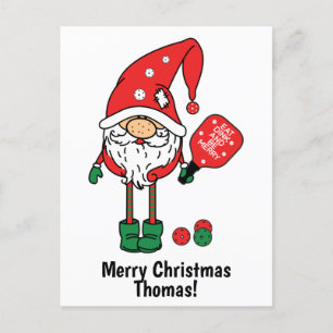Cute🎅 Christmas pickleball Postcard