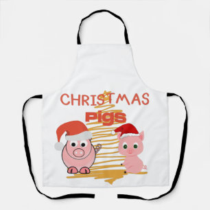Cute Christmas Pigs Apron
