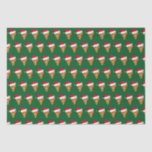 Cute Christmas Pizza Slices in Santa Hats Green Tissue Paper<br><div class="desc">Funny pizza lover Christmas tissue paper for an Italian restaurant. Cute pepperoni slices with a hilarious Santa Claus hat in a fun green holiday food pattern.</div>