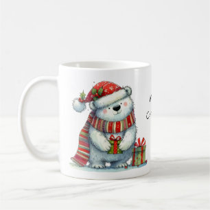 Cute Christmas Polar Bear  Coffee Mug