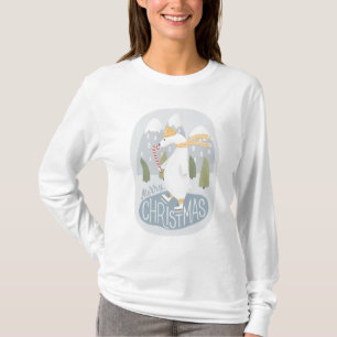 Cute Christmas polar bear. Funny winter animal T-Shirt