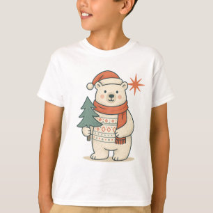 Cute Christmas Polar Bear Scandinavian Winter T-Shirt