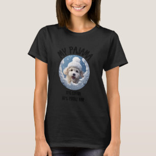Cute Christmas Poodle - Funny Dog Design for Pet L T-Shirt