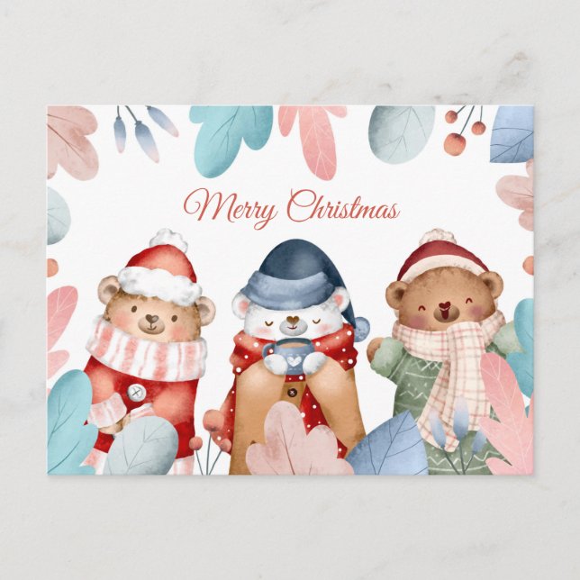 Cute Christmas Postcard (Front)