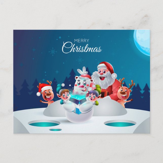 Cute Christmas Postcard (Front)