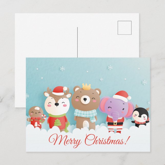 Cute Christmas Postcard (Front/Back)