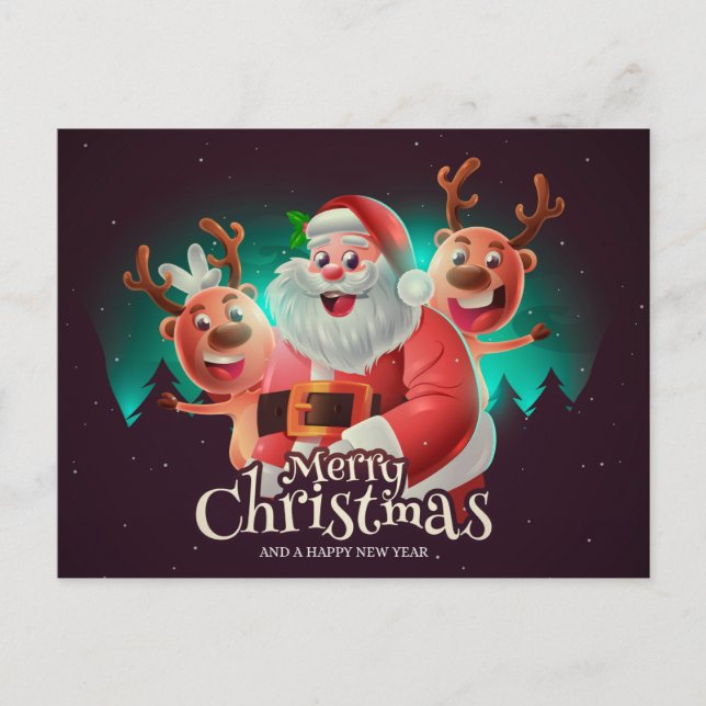 Cute Christmas Postcard (Front)
