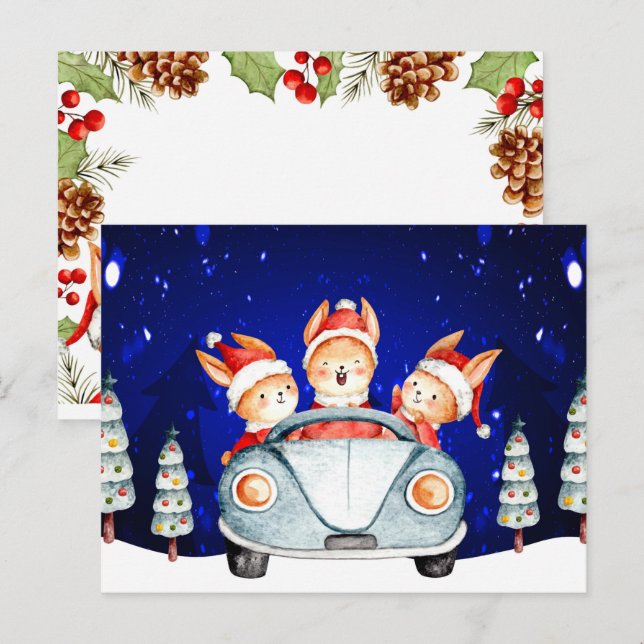 Cute Christmas Postcard (Front/Back)