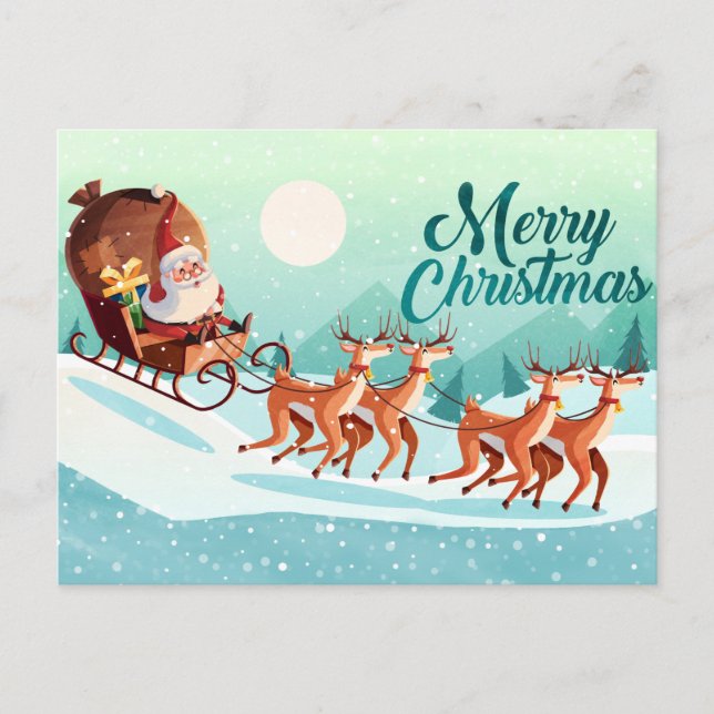 Cute Christmas Postcard (Front)